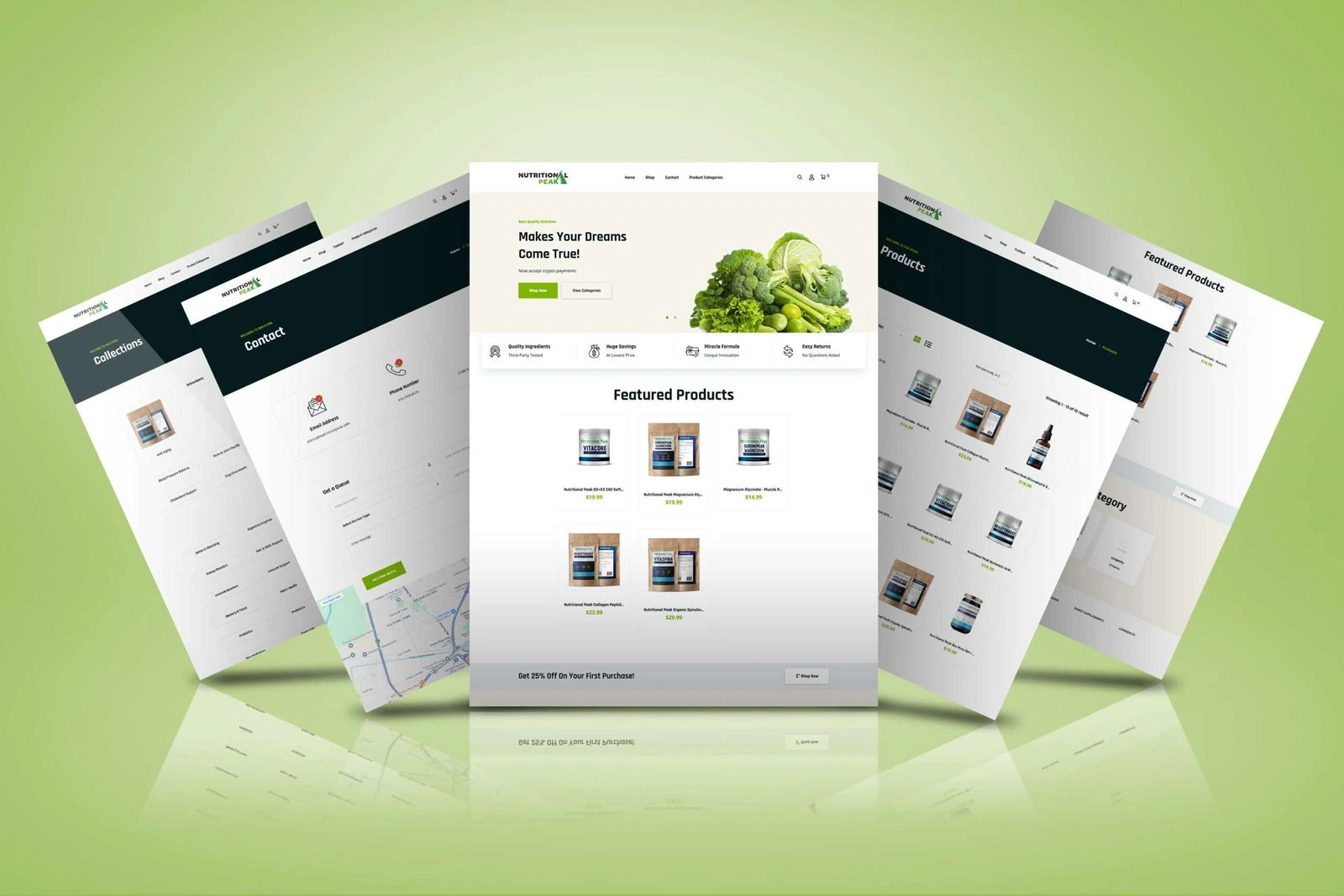 Full Nutritional Peak website presentation