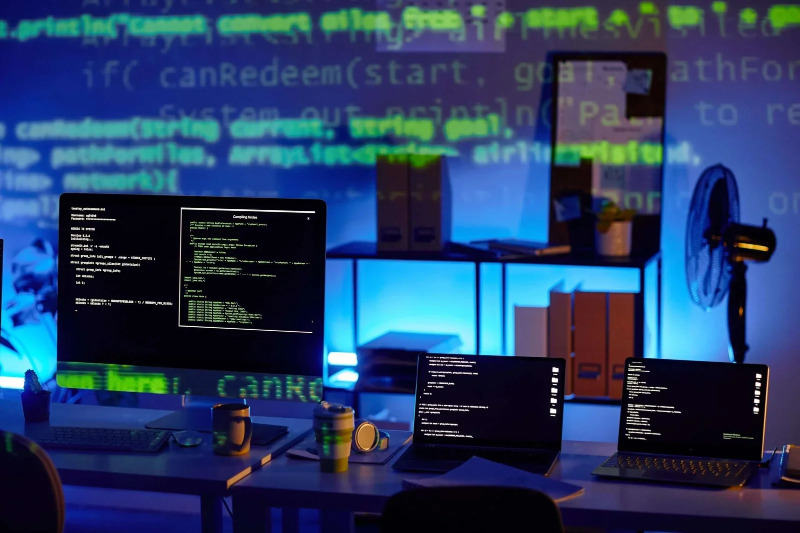 A focused website design workspace